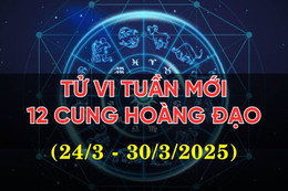 Tử vi tuần mới của 12 cung hoàng đạo từ 24/3 - 30/3/2025: Tài lộc thuận lợi, hạn chế bốc đồng