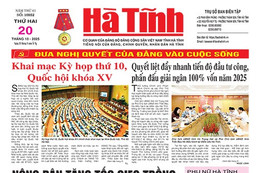 Báo in Hà Tĩnh ngày 20/10/2025