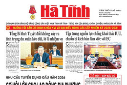 Báo in Hà Tĩnh ngày 25/2/2026
