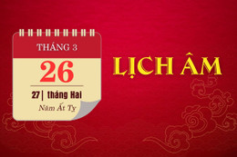 Lịch âm hôm nay - Lịch âm ngày 26/3/2025