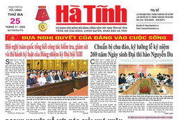 Báo in Hà Tĩnh ngày 25/11/2025