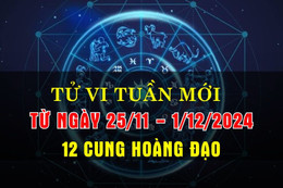 Tử vi tuần mới từ ngày 25/11-1/12/2024 của 12 cung hoàng đạo: Kim Ngưu suôn sẻ, Xử Nữ khó khăn