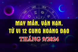 Tử vi 12 cung hoàng đạo tháng 9/2024 có những may mắn, vận hạn gì?