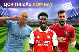 Lịch thi đấu bóng đá hôm nay - Lịch thi đấu cập nhật mới nhất: Manchester United, Man City, Arsenal đều ra sân tối nay