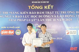 Học sinh Hà Tĩnh đạt giải cuộc thi toàn quốc về phòng ngừa bạo lực học đường