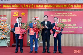 Công bố thành lập Công ty TNHH MTV Thủy lợi Hà Tĩnh