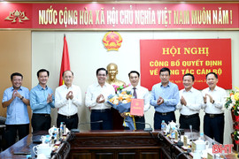 Công bố quyết định bổ nhiệm Chánh Văn phòng Đoàn ĐBQH&HĐND Hà Tĩnh 