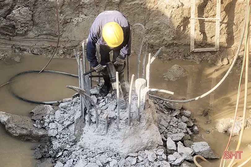 Các công trình cấp bách ở TX Kỳ Anh “tăng tốc” thi công trước mùa mưa bão