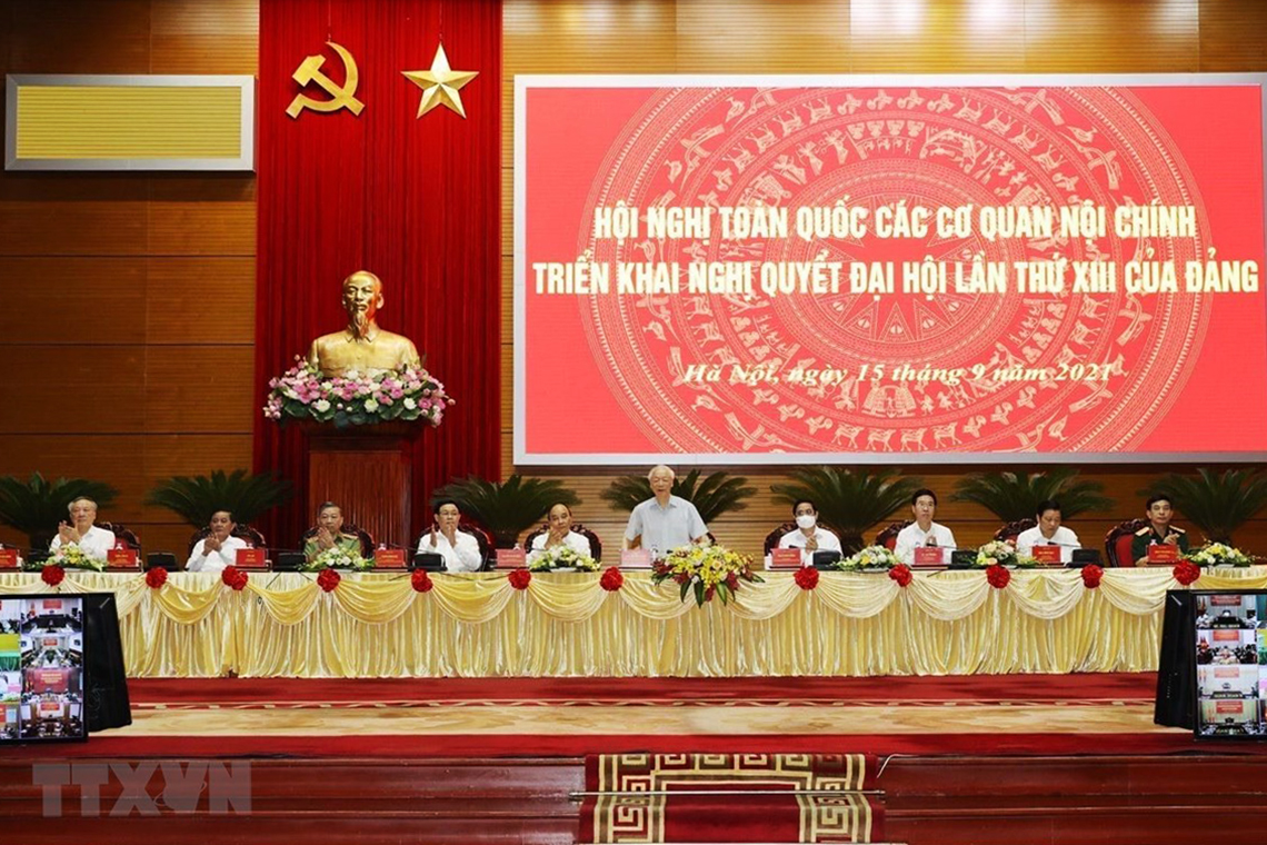Các cơ quan nội chính phải là thanh bảo kiếm, lá chắn vững chắc để bảo vệ Tổ quốc, giữ gìn trật tự kỷ cương xã hội