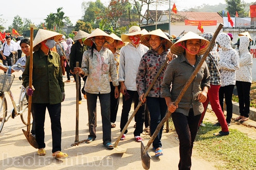 Can Lộc ra quân làm giao thông nông thôn, kênh mương nội đồng ảnh 2