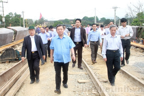 Lãnh đạo tỉnh kiểm tra tiến độ các công trình trọng điểm ở Vũ Quang ảnh 1