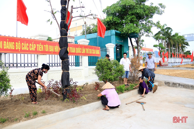 Thị xã Kỳ Anh rực rỡ cờ hoa chào mừng đại hội Đảng