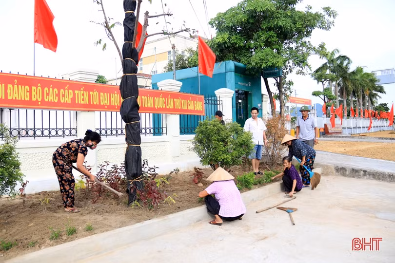 Thị xã Kỳ Anh rực rỡ cờ hoa chào mừng đại hội Đảng