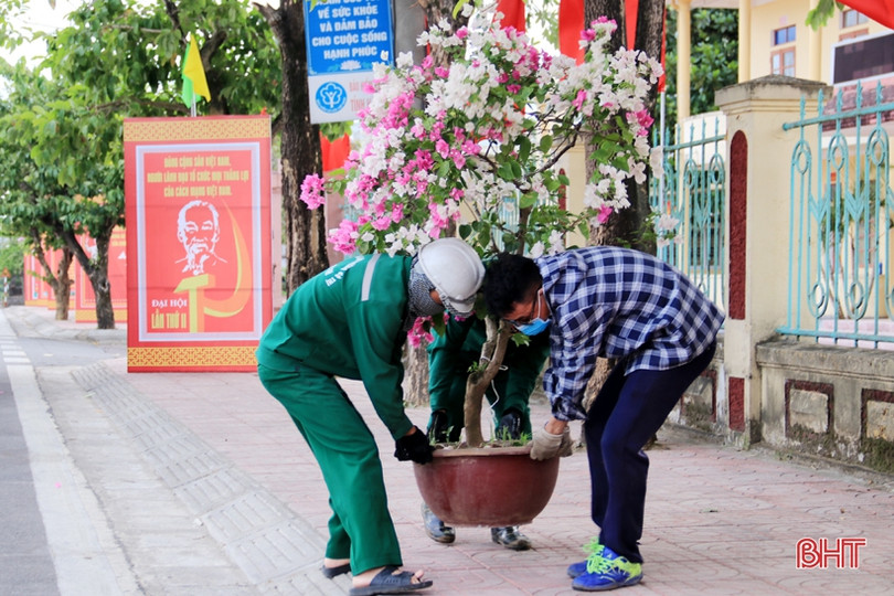 Thị xã Kỳ Anh rực rỡ cờ hoa chào mừng đại hội Đảng