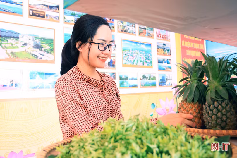 Trưng bày sản phẩm nông nghiệp tiêu biểu chào mừng Đại hội Đảng bộ TX Kỳ Anh 