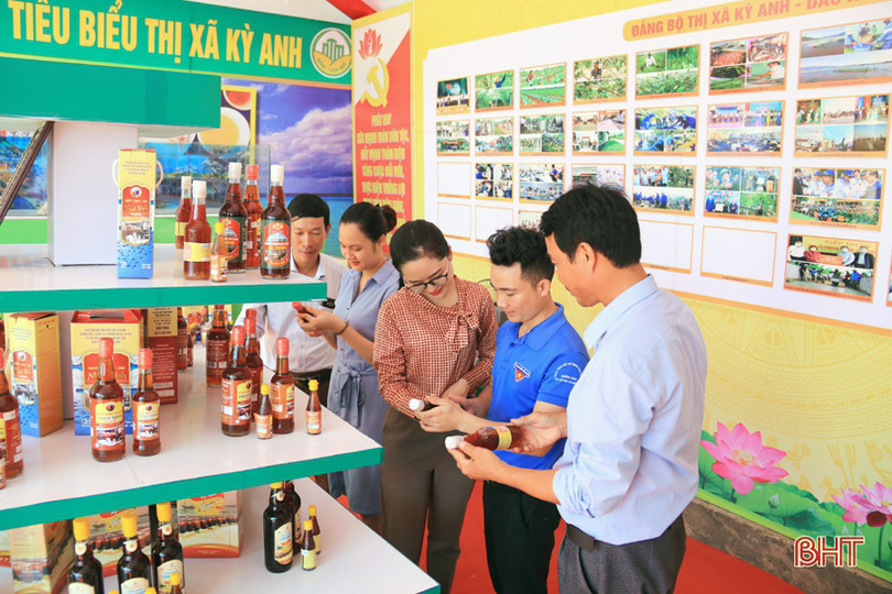 Trưng bày sản phẩm nông nghiệp tiêu biểu chào mừng Đại hội Đảng bộ TX Kỳ Anh 