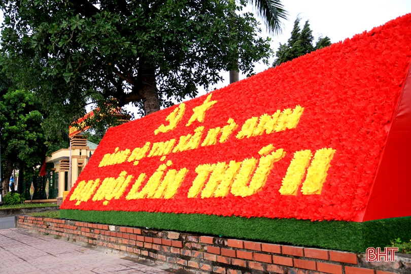 Thị xã Kỳ Anh rực rỡ cờ hoa chào mừng đại hội Đảng