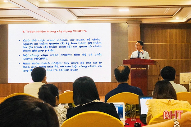 Nâng cao kỹ năng, nghiệp vụ cho đội ngũ pháp chế tại Hà Tĩnh