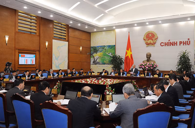 Toàn cảnh phiên họp. Ảnh: VGP thu tuong hoan nghenh tinh than quyet liet tra lai via he cho nguoi di bo