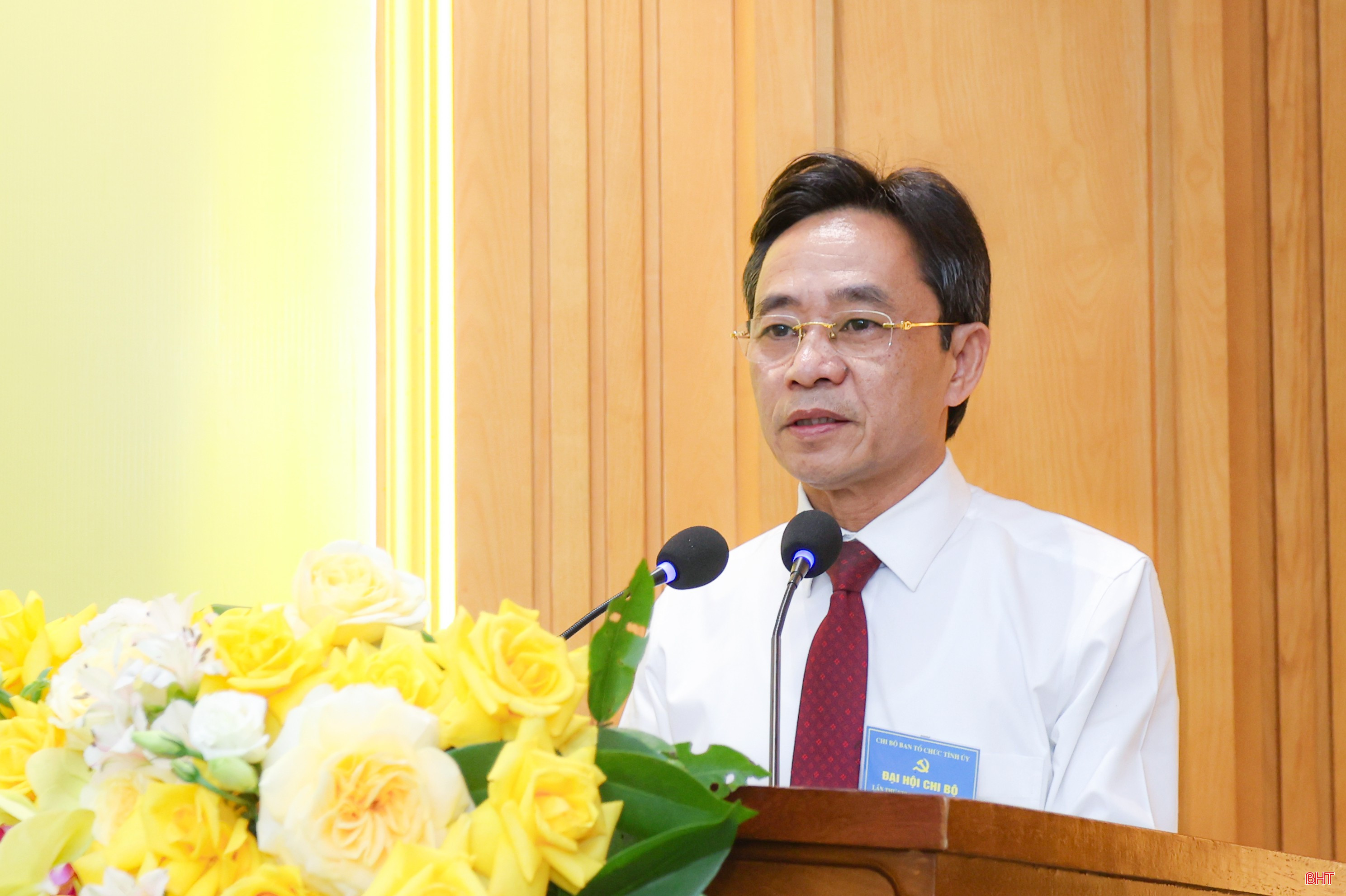 Phó Bí thư Thường trực Tỉnh ủy Trần Thế Dũng phát biểu tại đại hội. bqbht_br_aimg-9459.jpg
