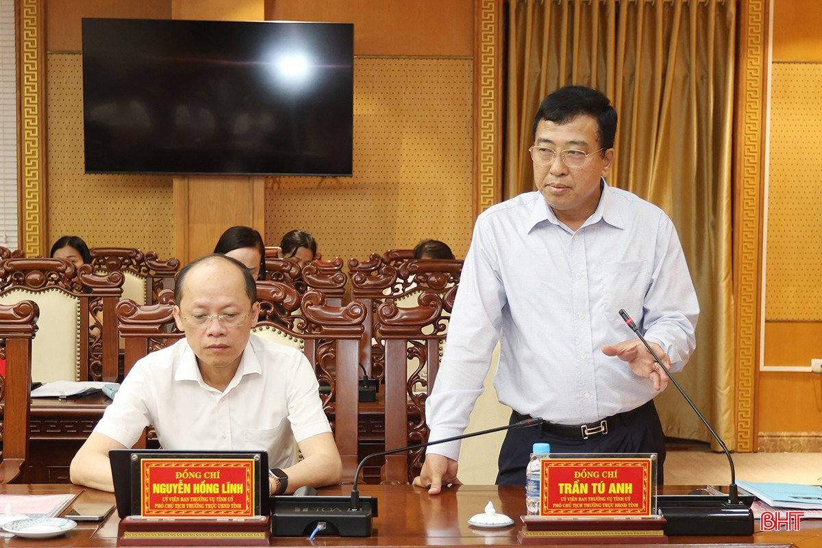 Phó Chủ tịch Thường trực HĐND tỉnh Trần Tú Anh cho ý kiến một số nội dung về văn kiện đại hội. bqbht_br_aimg-0885.jpg