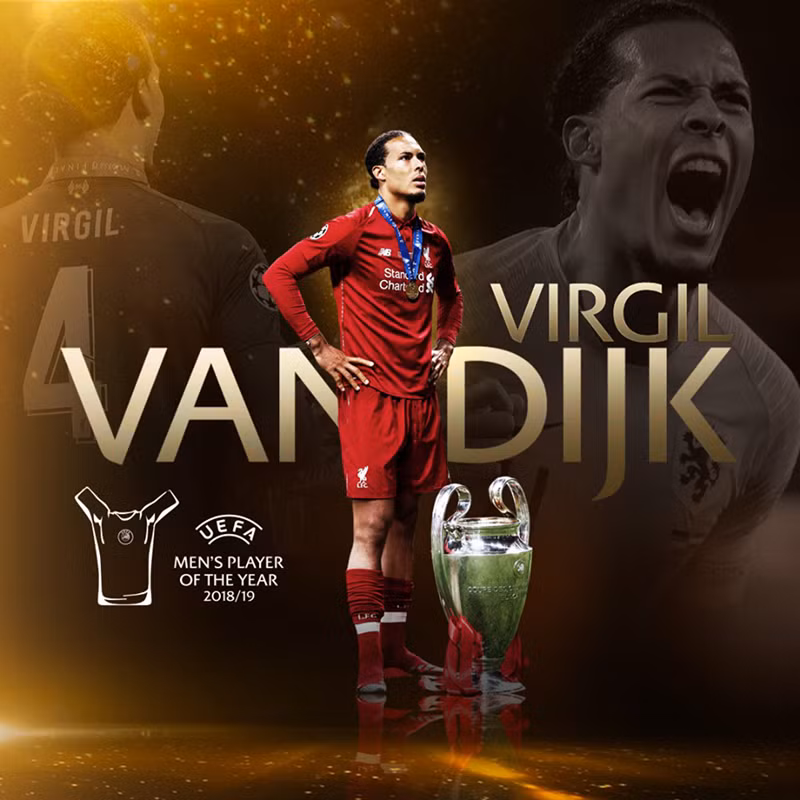 Vượt mặt Ronaldo và Messi, Van Dijk xuất sắc nhất châu Âu