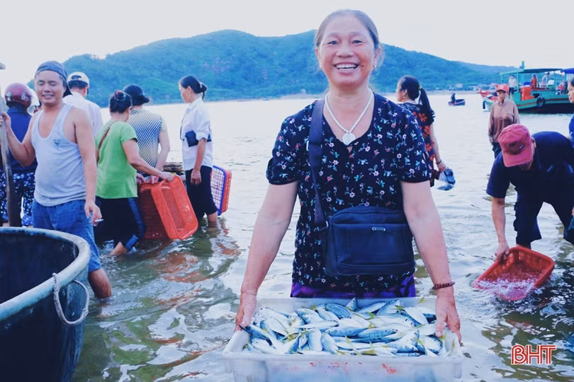 Ngư dân được mùa cá đốm, chợ Cồn Gò tấp nập kẻ bán người mua