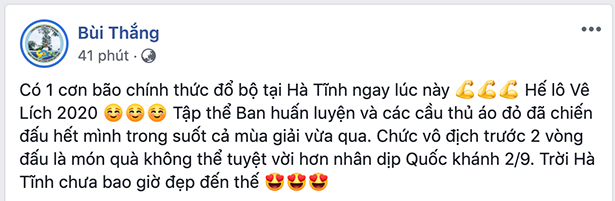 Hồng Lĩnh Hà Tĩnh thăng hạng V.League, cộng đồng mạng “dậy sóng”