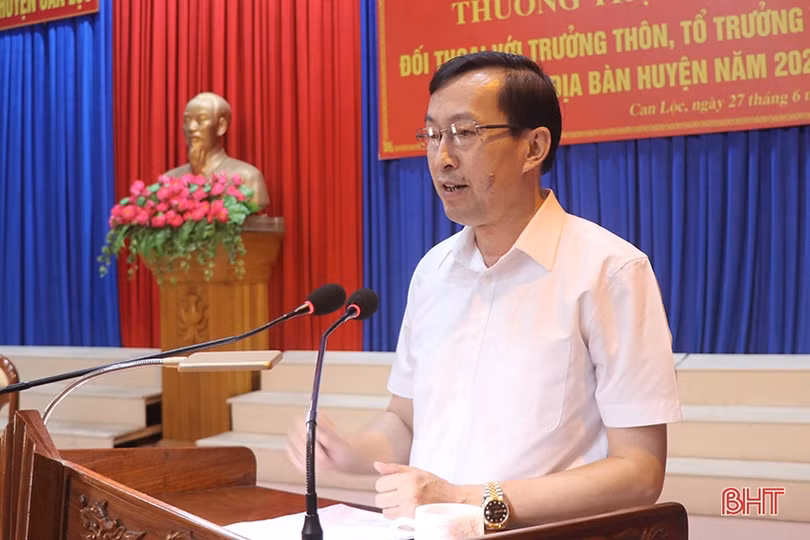 Cán bộ thôn, tổ dân phố ở Can Lộc đề xuất nhiều ý kiến liên quan đến sản xuất nông nghiệp, xây dựng NTM