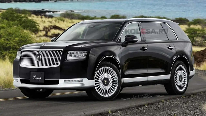 Ảnh phác họa thiết kế Toyota Century SUV 2024