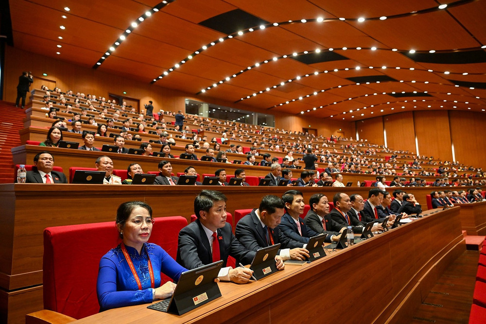 Các đại biểu dự Đại hội Đảng lần thứ XIV.