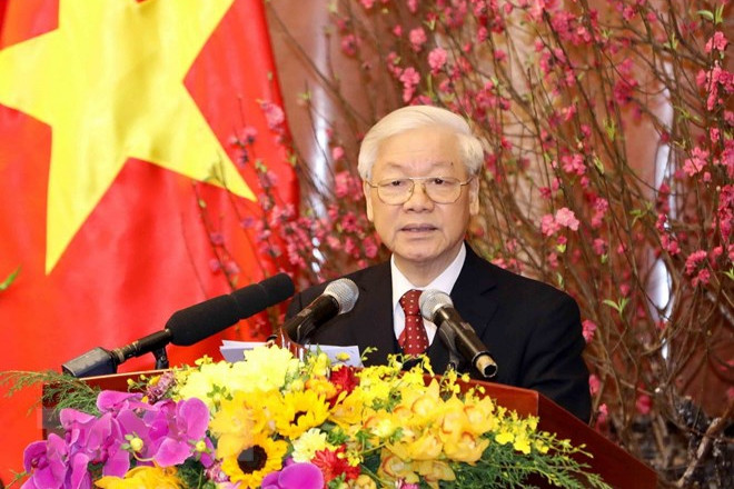 Tổng Bí thư: Chung sức đồng lòng, vững bước trên con đường đổi mới ảnh 1 tong bi thu chung suc dong long vung buoc tren con duong doi moi