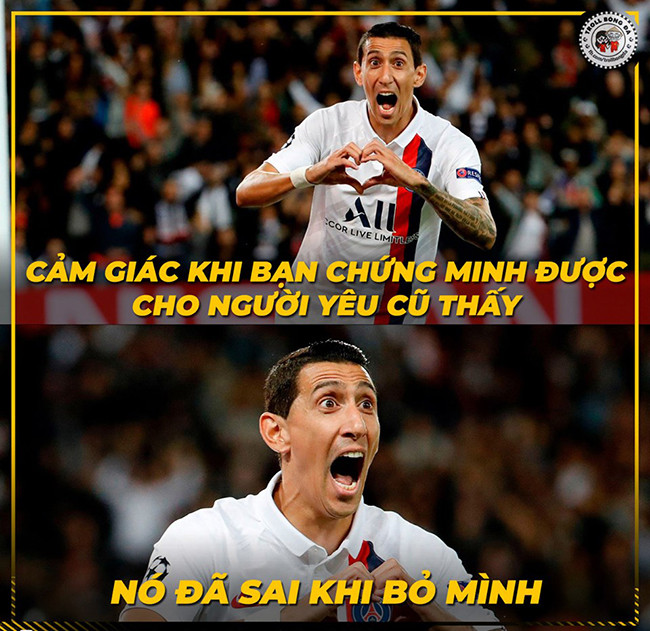 Ảnh chế: Di Maria Ảnh chế: Di Maria “lên đồng” hủy diệt đội bóng cũ Real Madrid
