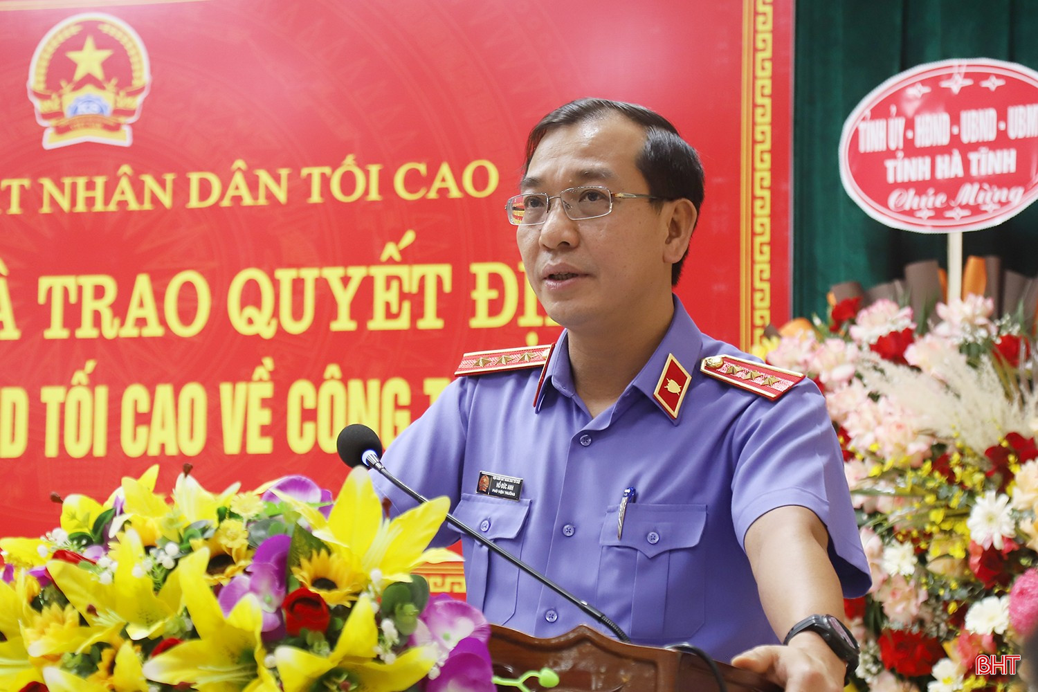 Phó Viện trưởng Viện KSND tối cao Hồ Đức Anh phát biểu giao nhiệm vụ. bqbht_br_d.jpg