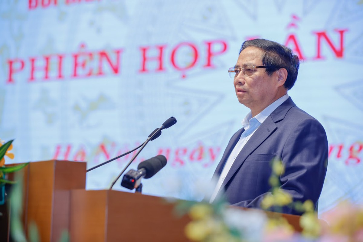 Thủ tướng Chính phủ Phạm Minh Chính phát biểu khai mạc phiên họp. (Ảnh Báo Chính phủ). img9671-1742262910165907887322-copy.jpg