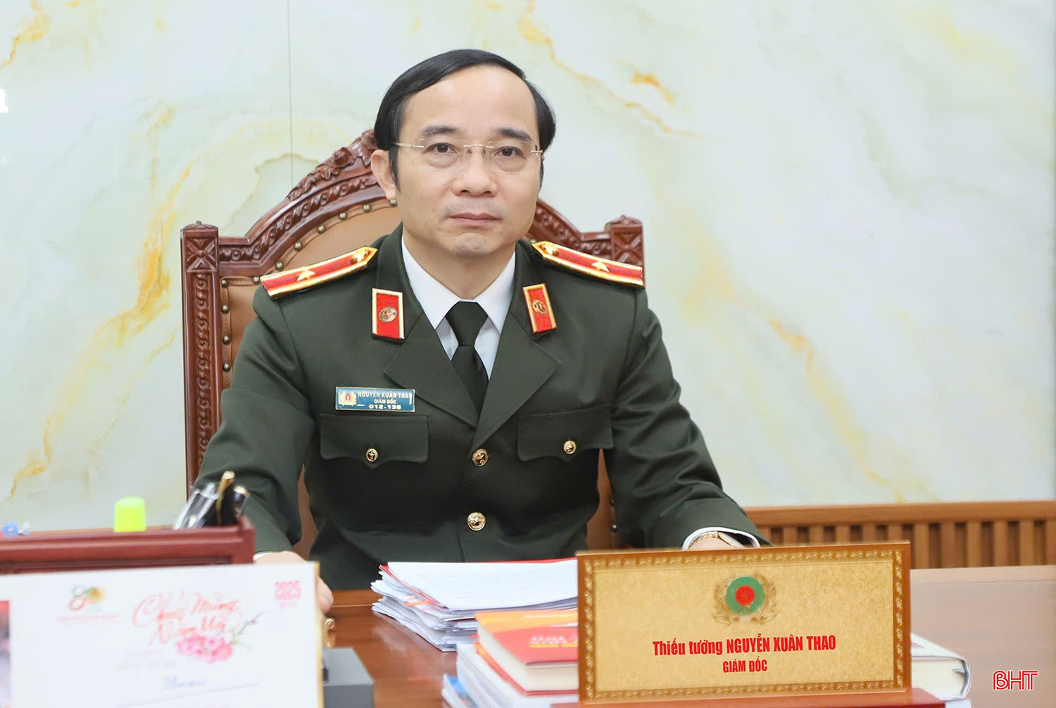 Thiếu tướng Nguyễn Xuân Thao - Giám đốc Công an tỉnh. Thiếu tướng Nguyễn Xuân Thao - Giám đốc Công an tỉnh.