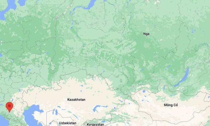 Vị trí Stavropol (chấm đỏ) ở miền nam nước Nga. Đồ họa: Google Maps