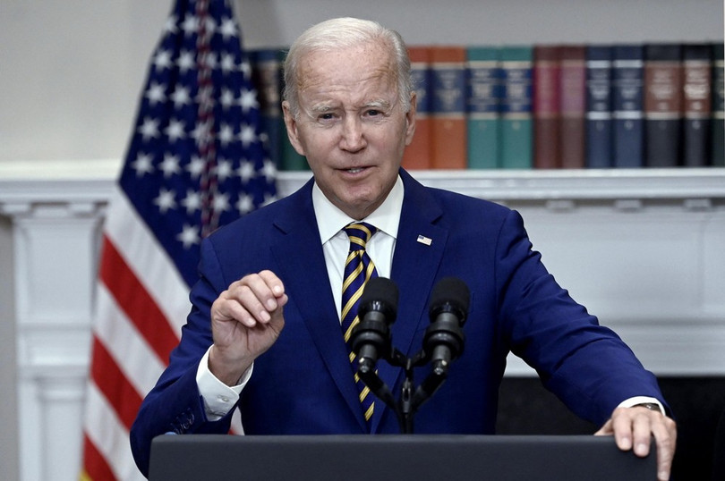 Tổng thống Mỹ Joe Biden công bố kế hoạch xoá nợ sinh viên trong bài phát biểu tại Nhà Trắng ở Washington DC., ngày 24/8/2022. (Ảnh: AFP/TTXVN) Tổng thống Mỹ Joe Biden công bố kế hoạch xoá nợ sinh viên trong bài phát biểu tại Nhà Trắng ở Washington DC., ngày 24/8/2022. (Ảnh: AFP/TTXVN)