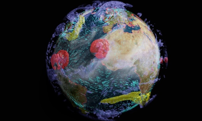 Earth-2 có thể cung cấp dự đoán thời tiết theo thời gian thực trong vòng vài giây. Ảnh: Nvidia Earth-2 có thể cung cấp dự đoán thời tiết theo thời gian thực trong vòng vài giây. Ảnh: Nvidia