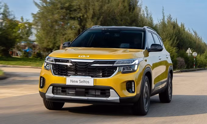 Kia Seltos bản 1.5 Turbo Luxury tại nhà máy của hãng ở Quảng Nam. Ảnh: Thaco