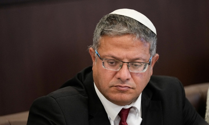 Bộ trưởng An ninh Quốc gia Israel Itamar Ben-Gvir tại Jerusalem hồi tháng 9/2023. Ảnh: Reuters