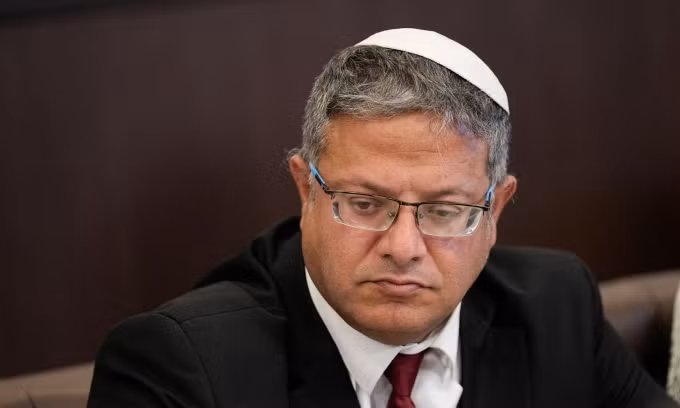 Bộ trưởng An ninh Quốc gia Israel Itamar Ben-Gvir tại Jerusalem hồi tháng 9/2023. Ảnh: Reuters