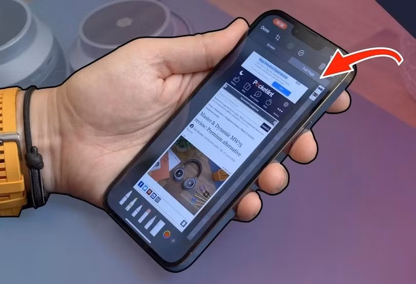 Tính năng chụp toàn trang web trên iPhone. Ảnh: Pocket-lint.