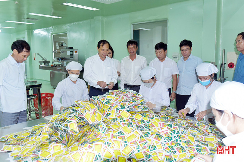 Bí thư Tỉnh ủy Hoàng Trung Dũng tham quan Công ty CP Dược Hà Tĩnh (doanh nghiệp KHCN). 8.jpg
