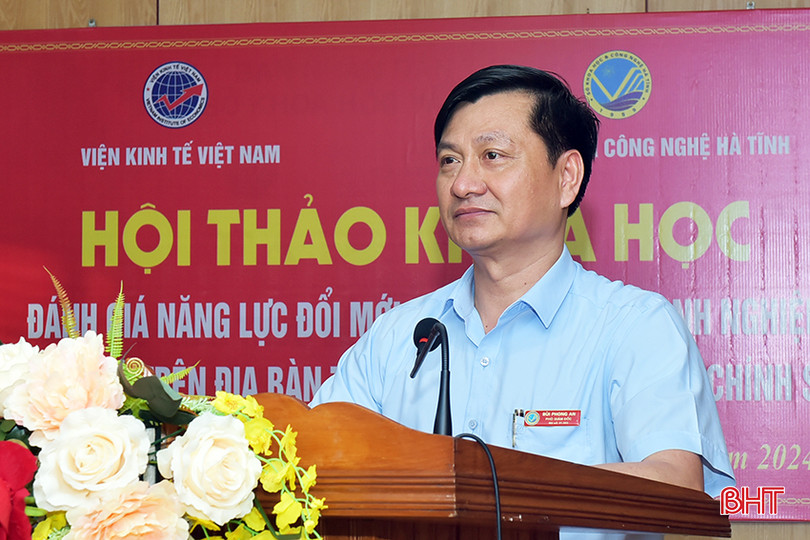Phó Giám đốc Sở KH&CN Bùi Phong An: Sở KH&CN mong muốn Viện Kinh tế Việt Nam phối hợp và hỗ trợ đơn vị trong quá trình tham mưu UBND tỉnh ban hành kế hoạch nâng cao chỉ số đổi mới sáng tạo năm 2024. 4.jpg