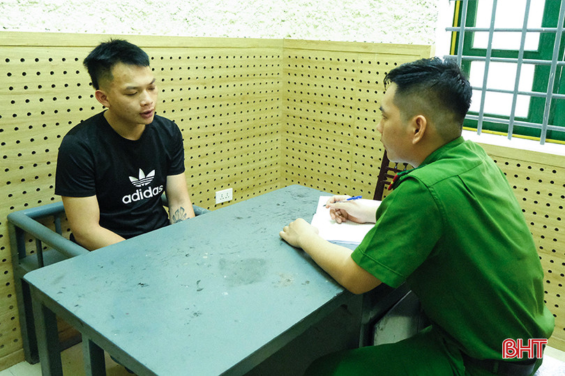 Cơ quan điều tra lấy lời khai đối tượng Nguyễn Văn Thương. Đối tượng Nguyền Văn Thương.JPG
