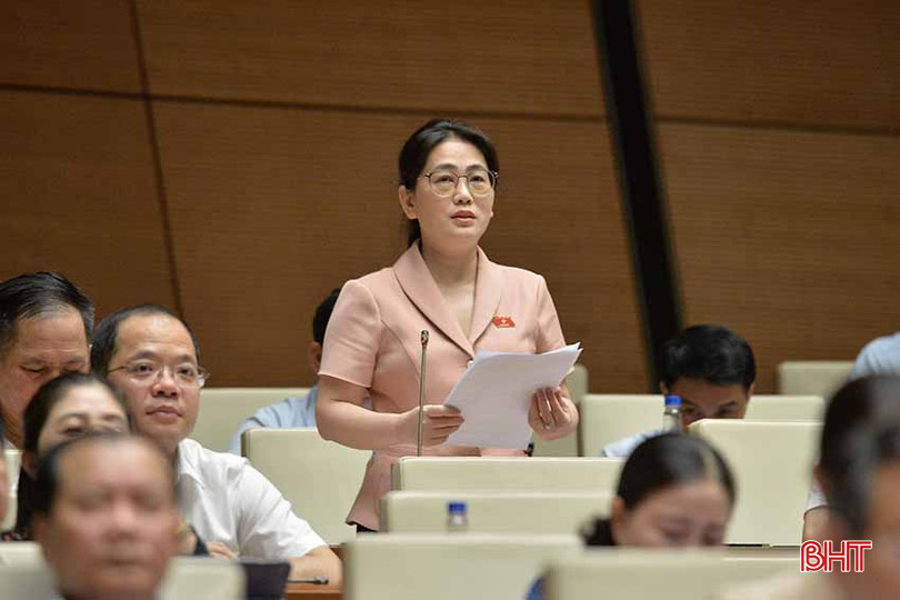 Đại biểu Quốc hội Phan Thị Nguyệt Thu tham gia thảo luận. 1a.jpg