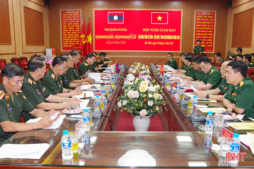 Hội nghị giao ban Bộ CHQS tỉnh Hà Tĩnh và Bộ CHQS tỉnh Bolikhămxay. Ảnh 2.JPG