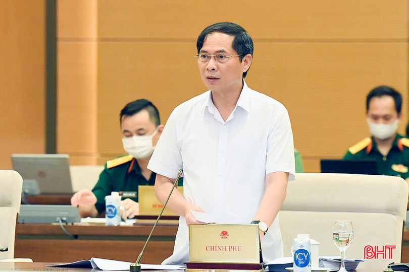 Bộ trưởng Bộ trưởng Bộ Ngoại giao Bùi Thanh Sơn chịu trách nhiệm trả lời chính nhóm vấn đề thuộc lĩnh vực ngoại giao. 3.jpg