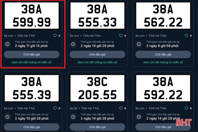 Biển số ô tô tứ quý 9 Hà Tĩnh 38A-599.99 được đưa ra đấu giá lại. dau-gia-bien-so-2.jpg